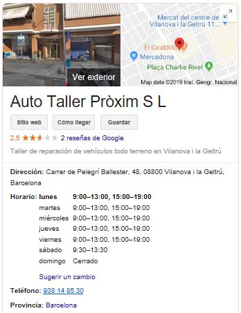 Auto taller proxim